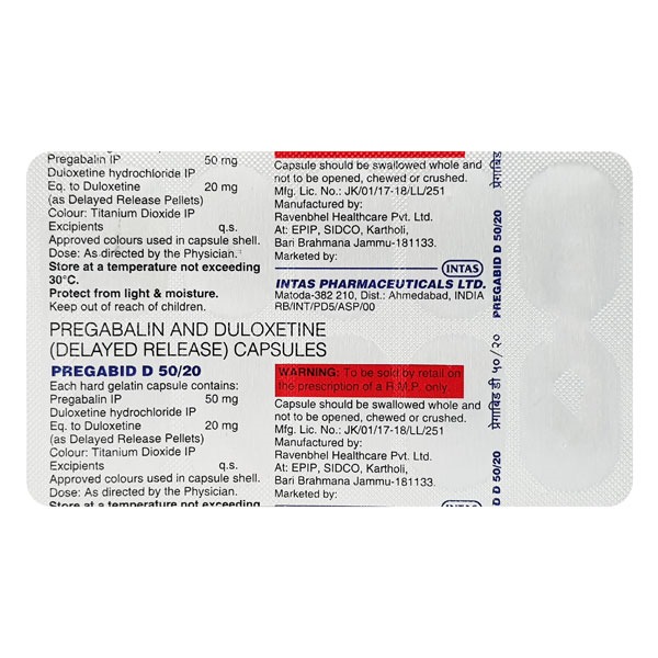 PREGABID D 50/20
