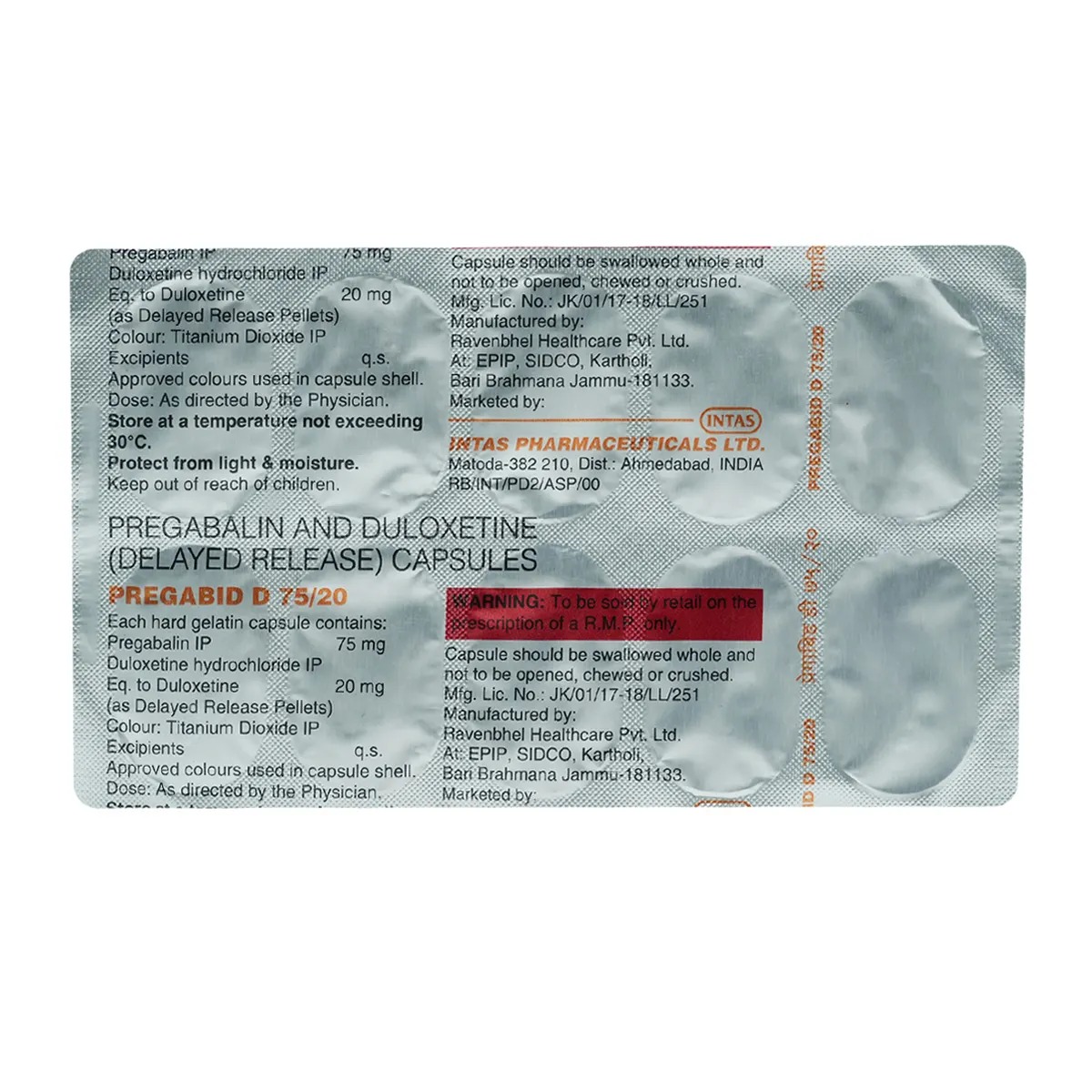 PREGABID D 75/20